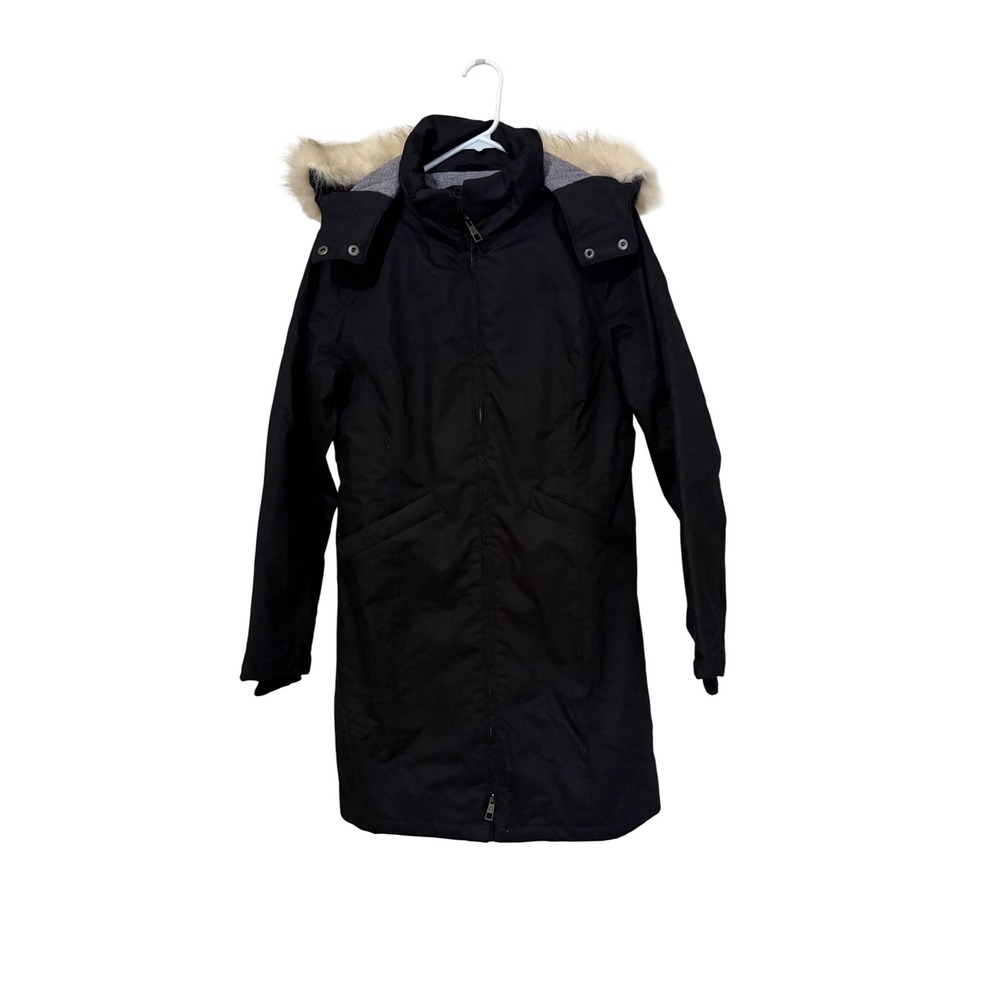 Hoodlamb Hemp Tailor Ladies Fitted Parka Black Vegan Faux Fur W19-LWJ-019-BLK L
